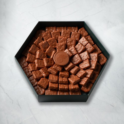 Croco - Biscuits with salted caramel filling covered by Belgium chocolate