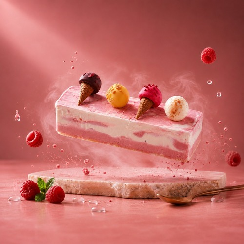 Mixed Fruit Ice Cream Cake