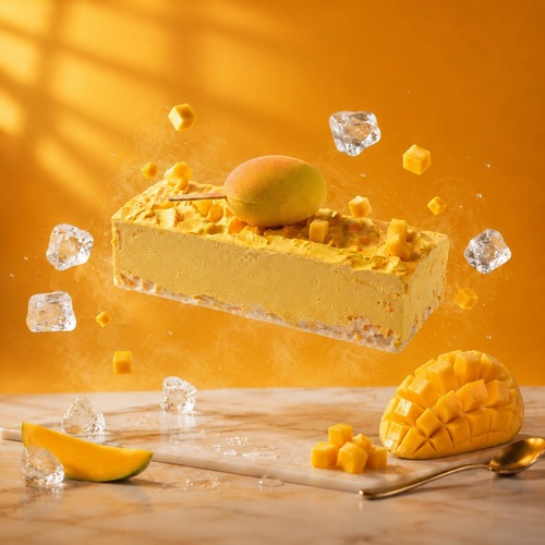 Mango Ice Cream Cake
