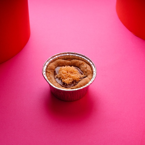 trend Nutella Molten Cookies - Box of nutella with konafa molten cookies comes in three sizes ( 3 pieces - 6 pieces - 12 pieces)