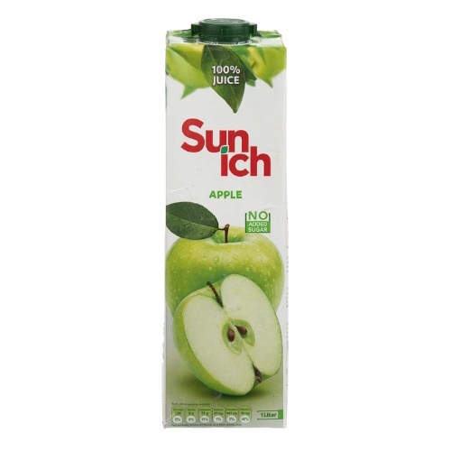 Sun Ich Apple Juice No Sugar 1L