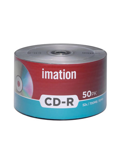 CD-RW - Get secure, durable data storage and back up important files with this 50-pack of Imation 52x 700MB CD-R discs.