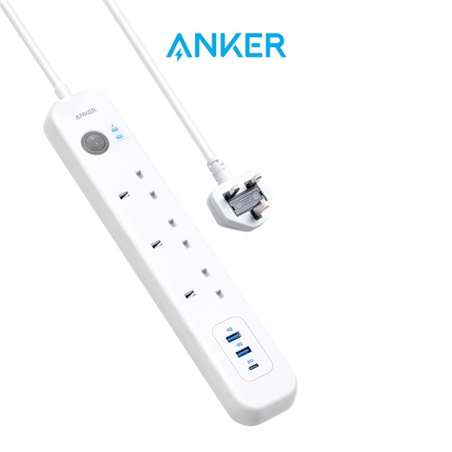 Anker PowerExtend USB-C 6-IN-1 - Power up to 6 devices at the same time with 1 Power Delivery USB-C port, 2 PowerIQ USB ports, and 3 AC outlets.Safeguards your devices from sudden increases in voltage that can cause serious damage.Charge your phone or other mobile devices at high speed via the 18W USB-C port.Features surge protection and our exclusive 7-point safety system to offer advanced protection for your devices.