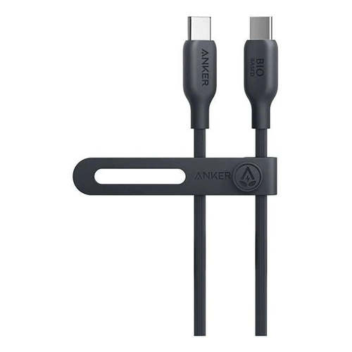 Anker 544 USB-C to USB-C Cable 140W (Bio-Based - The exterior of bio-based cables is around 40% composed of a proprietary mixture of plant-based materials.
Plants like Corn & Sugar Cane.
Low-Plastic Packaging - average of 90%
20,000-bend lifespan, Ready to handle the stresses & strains of daily use.
USB-IF safety standards for flawless compatibility with virtually any USB-C device.
Supports a power output of 100W when paired with a 140W wall charger. 
Note:This cable does not support media display.