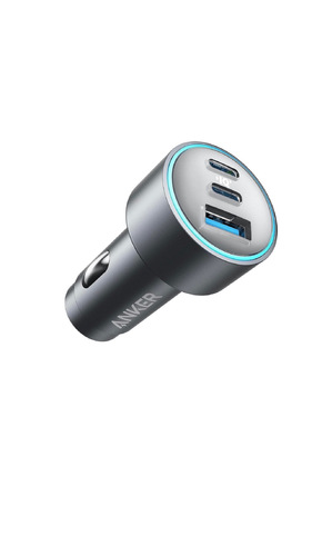 ‏Anker PwerDrive 335 Car Charger 67W - Simultaneous Charging: Charge up to three devices at once with a total output of 67W using the two USB-C ports and one USB-A port. When all three devices are connected, the USB-C 1 port delivers 45W of power through PPS / PD charging.High-Speed USB-C Charging: A 67W PowerIQ 3.0 USB-C port provides full-speed charging to USB-C laptops including the MacBook Pro 14