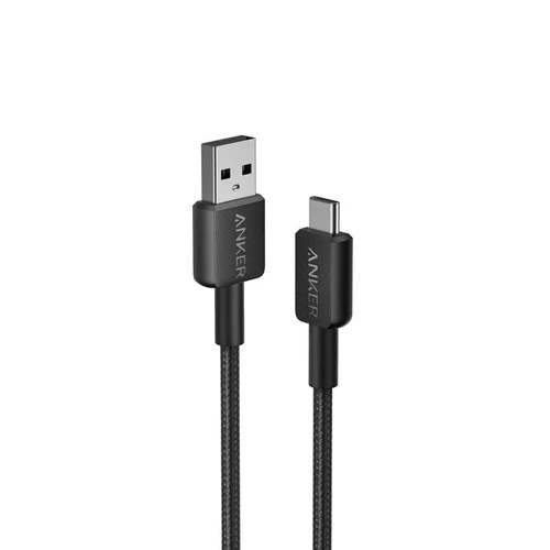 سمارت لاب - أنكر 322 USB-C to USB-A - يعمل مع الأجهزة المزودة بمنافذ USB-C، بما في ذلك الهواتف والأجهزة اللوحية وأجهزة الكمبيوترمناسب لمختلف التطبيقات مثل الشحن ونقل البيانات ‎متين ويتحمل أكثر من 10,000 عمر انحناء ‎يدعم الشحن عالي السرعة مع الأجهزة