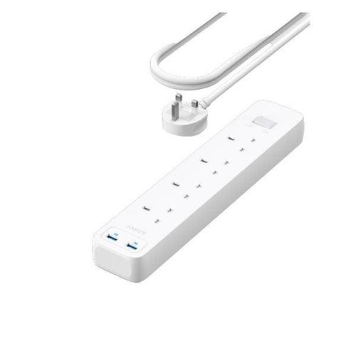 ‏Anker 322 USB Power Strip 4 in 1 - 4 AC Outlets 2 USB Ports
LED indicator
260W AC outlets
Two 12W PowerIQ-enabled USB ports provide optimized charging for phones & accessories
Short-Circuit Protection
Grounded Protection
Over-Temperature Control
Over-Current Protection
Fire-Resistance
Overload Protection
Over-Voltage Protection
Easy Wall Mounting