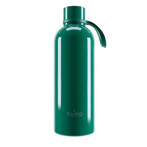 Puro Drinking Bottle 750 ml Stainless Steel - Double-walled thermal bottle made of 18/8 stainless steel– BPA Free: Bisphenol-free– Keeps drinks hot for 12 hours and cold for 24 hours– Airtight cap in matching colour: insulates contents– Does not condensate– Transportable with matching colour lanyard– Flexible silicone tie– Ultra glossy lacquered surface– Wide range of colours available– Eco-friendly, reusable countless times