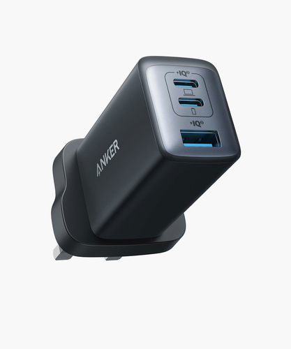 Anker PowerPort III 3-Port USB-C Charger 65W - High-Speed Charging Compact Design Powered by GaN II Technology High-Speed Charging for Notebooks Charge Up to 3 Devices Simultaneously Superior Safety