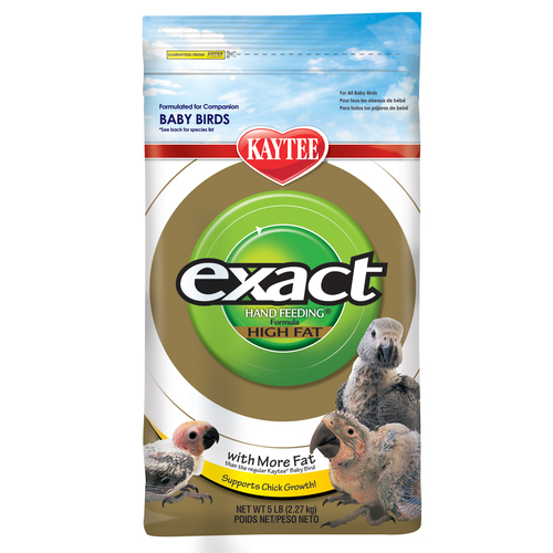 PET SHOP  - Exact Hand Feeding for Baby Birds high fat , 5lb - Kaytee exact Hand Feeding Formula was one of the first 