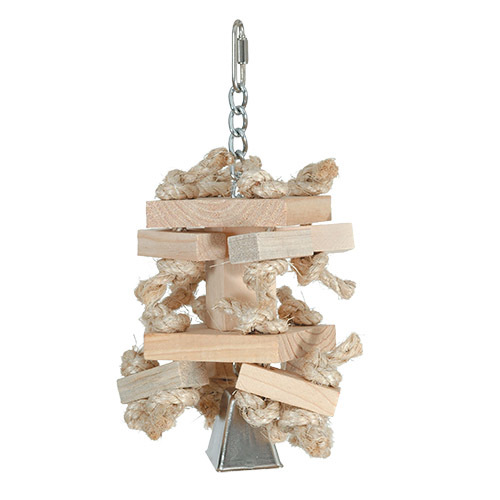 PET SHOP  - NATURAL KNOTS N BLOCKS (505) - Suitable for mid. to larg bird as Greys, amazonz, cockatoo and  medium macaws.  This fun toy is perfect for keeping your bird active, and promotes exploration as well as instinctive activities such as chewing.