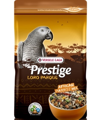 LORO PARQUE AFRICAN LARG PARROTS parrots from Versele laga, - Prestige Premium  African Parrots contains only quality seeds, selected in function of the natural food of the African Grey and  jenday . African Parakeet Loro Parque Mix is a complete food enriched with granulated VAM (Vitaminas, Tominoácidos and Minerales), so that the birds maintain excellent health.Composed in consultation with the scientific team of Loro Parque