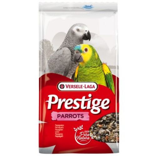 Prestige Parrot Food from Versele Laga - Versele-LagaPrestige Parrot Food is a traditional food mix and provides a great basis for a healthy diet for your parrot. It is full of top quality seeds and grain and contains many of the nutrients your pet needs for a shiny plumage and a long and healthy life. You should also supplement your pet's diet with a variety of fresh fruit and vegetables.