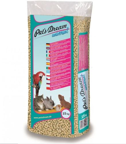 PET SHOP  - JRS Pet's Dream Universal Hygienic Litter - Can be used in a variety of ways for most breeds of small animals. We recommend that litter for households that have several different small animals to care for. With its high absorbency its also ideal as an additional litter for typical wet areas such as drinking troughs etc. Suitable for rodents, birds and cats. Made from 100% plant fibres.