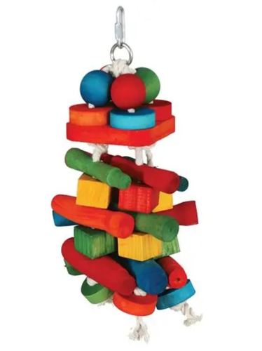 Heavy Hitter (008) - Suitable for mid. to larg bird as Greys, amazonz, cockatoo and macaws.  This fun toy is perfect for keeping your bird active, and promotes exploration as well as instinctive activities such as chewing.