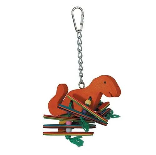 PET SHOP  - DINO-LICIOUS (768) - Suitable for Small  bird as lovebird, cocktail  This fun toy is perfect for keeping your bird active, and promotes exploration as well as instinctive activities such as chewing.