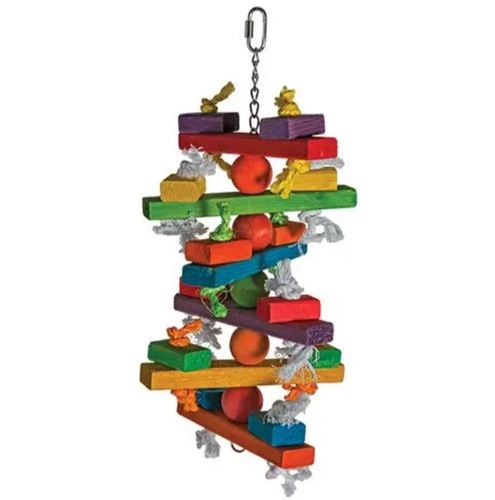 PET SHOP  - LARGE KNOTS N SLATS (1009) - Suitable for mid. to larg bird as Greys, amazonz, cockatoo  This fun toy is perfect for keeping your bird active, and promotes exploration as well as instinctive activities such as chewing.