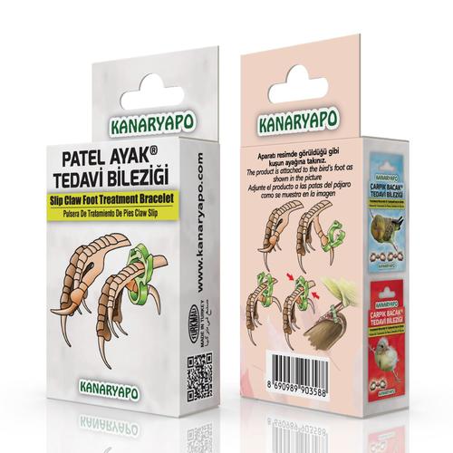 Patel Foot Treatment Bracelet - It is an apparatus made of plastic that makes it possible to treat patel foot ailment for canaries, tropical finches and nature birds.