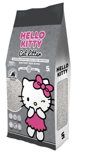 Hello Kitty Bentonite Active Carbon Cat Litter 10 Lt. - Easy to clean with an excellent collection feature Because it is natural, our friend's health is safe It is geometric. Thanks to this structure, no remains between paws, and your area remains clean Prevents bacteria with its activated carbon content