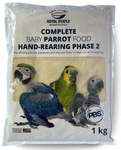 Royal Staple Parrot Handrearing , 1 kg - Complete Baby Parrot Food - Hand-Rearing For all baby Parrots, Parakeets and Macaws from  age of 14 days old up to weaning.