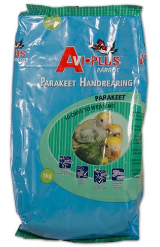 PET SHOP  - AVI-PLUS Hand Rearing Small birds 1kg - Nutritionally optimized for the smaller species like lovebirds, cockatiels, ringnecks etc. Contains all the amino acids, vitamins, minerals and immune boosters your parakeet requires to grow into healthy, beautiful adults.