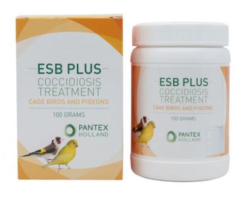 ESB plus - Treatment and prevention of different types of coccidiosis and atoxoplasmosis in passerine ornamental birds.
Against common bacterial infections for fledglings during growth. Important support in preventing “Megabacteria” and Black Spot disease. Dosage and administration2 gram per 1 litre drinking water for 6 consecutive days. If necessary repeat treatment after 7 days. In case of atoxoplasmosis, cage birds should be treated continuously for 2 months. Change medicated water on a daily basis and supply as the sole source of drinking waterg.