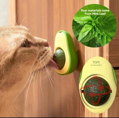 Funny Paws Avocado Catnip Ball Wall Toy ,