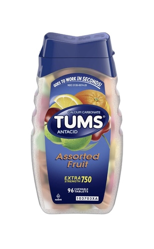 Domo Kuwait - ‏Tums Extra Strength Heartburn Relief Chewable Antacid Tablets - These tablets go to work in seconds by starting to neutralize acid on contact to bring fast and powerful relief from heartburn. Whenever symptoms occur, chew and swallow two to three tablets, depending on the severity of your acid indigestion. These tablets are the #1 recommended brand by doctors, pharmacists and OBGYNs.