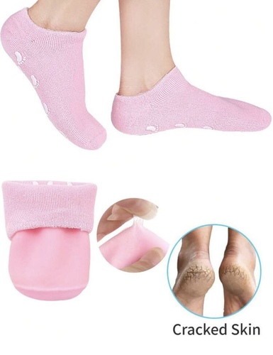 Domo Kuwait - Moisturizing Foot Care Gel Socks with Heel Support - Moisturizing Foot Care Gel Socks with Heel Support