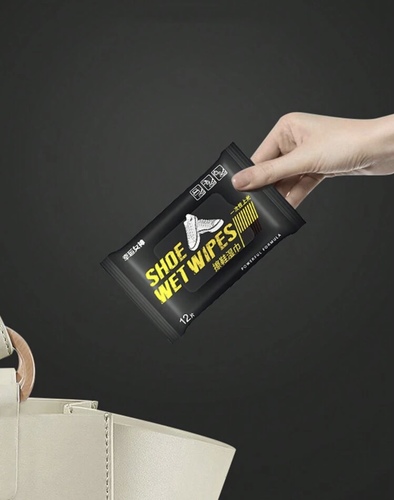 Wet wipes for cleaning shoes