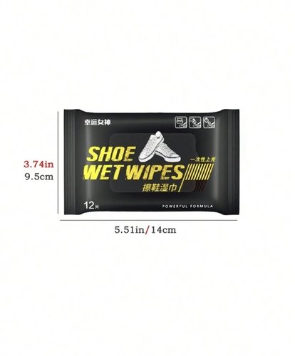 Wet wipes for cleaning shoes