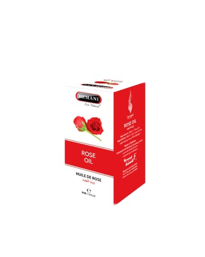 Hemani Rose Oil 30ml - ✨ Hemani rose oil for hair and skin ✨ 1. Deep moisturizing Deeply moisturizes skin and hair.2. Anti-wrinkle Reduces wrinkles and fine lines.3. Promotes a healthy scalp Improves scalp health and promotes hair growth.4. Soothes the skin Reduces redness and irritation.5. Repair Damaged Hair Restores health and shine to damaged hair.6. Improves skin elasticity Improves skin elasticity and radiance.7. Acne Treatment Reduces inflammation and helps treat acne.8. Balancing oils Balances oil secretion for oily and dry skin.🌿 How to use: For hair: Apply oil to scalp and hair, massage and leave on for 30 minutes before washing.For skin: Apply the oil to the skin and gently massage for a moisturizing effect.
