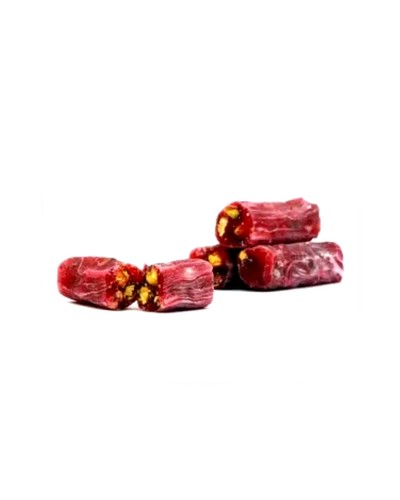 Pistachio and berry stuffed finger throat lozenges