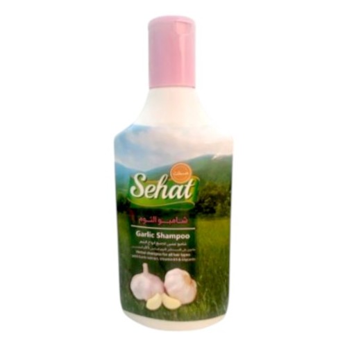 Garlic Shampoo Health 300ml - 🌿 Key Benefits:
Reduces hair fall and strengthens hair follicles.
Fights dandruff and cleans the scalp.
Promotes hair growth and increases volume.
Moisturizes hair and improves its texture and shine.
Suitable for all hair types, with a mild scent despite containing garlic.