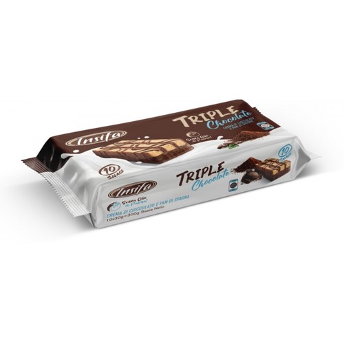 10 pieces of triple chocolate cake