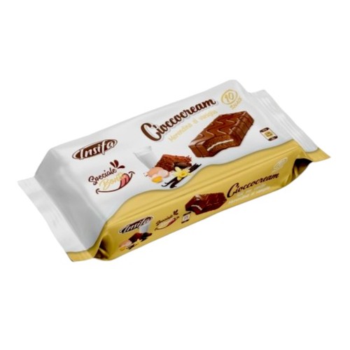 Chocolate cake filled with cream, 10 pieces