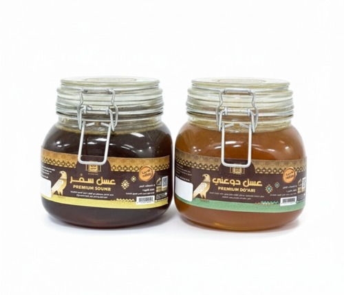 كيلو عسل سدر دوعني  يمني + كيلو عسل سمر يمني هديه مجانا