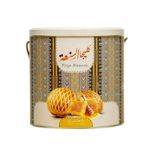 كليجا السنعه بالعسل 700 جرام علبه حديد
