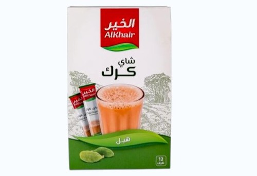 شاي كرك بالهيل الخير 12ظرف