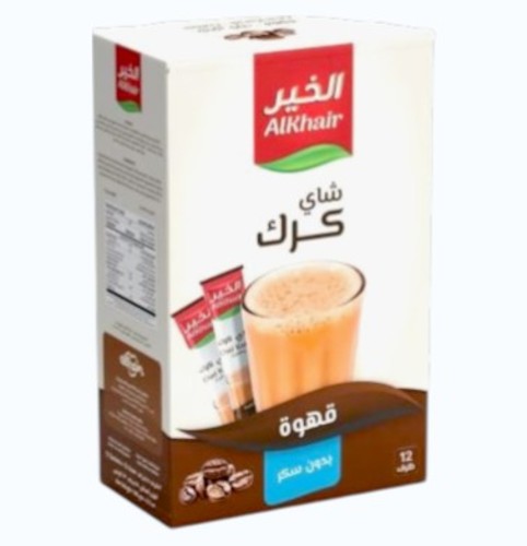 شاي كرك قهوه الخير 12ظرف بدون سكر