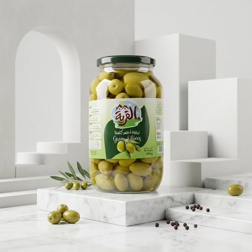 زيتون اخضر تفاحي القرية 1300 جرام