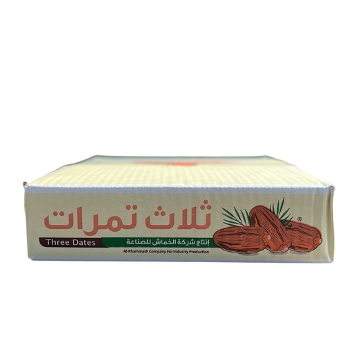 كرتون تمر ثلاث تمرات ربع كيلو شد ١٢حبه