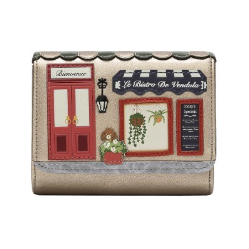 Bistro De Vendula Small Flap-over Wallet - PU leather Dimensions 10CM (H) * 13CM (W) * 2CM (D)