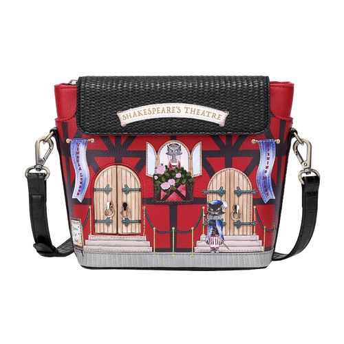 Shakespeares Romeo & Juliet Flap Crossbody Bag - Flap Crossbody Bag Printed & embossed PU leather Dimensions 22CM (H) * 27CM (W) * 10CM (D)