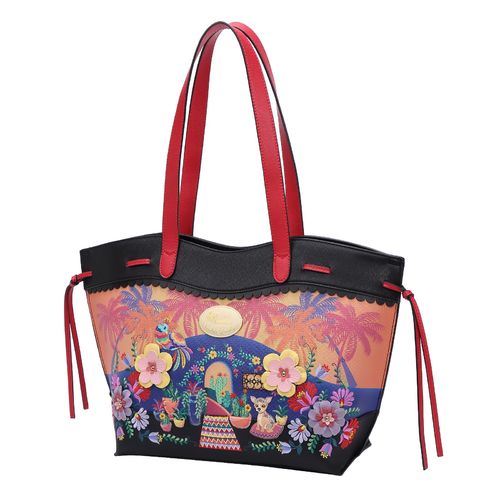 GARDENS OF THE WORLD MEXICO STELLA TOTE - STELLA TOTE Printed & embossed VEGAN leather Dimensions 29 CM (H) *
  45 CM (W) * 11 CM (D)