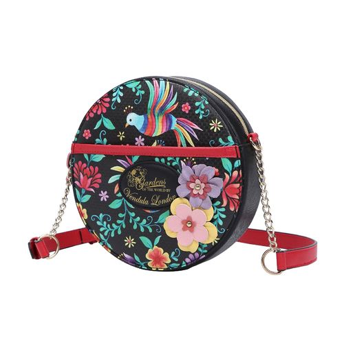 GARDENS OF THE WORLD MEXICO APOLLO ROUND CROSSBODY - ROUND CROSSBODY Printed & embossed VEGAN leather Dimensions 20 CM
  (H) * 20 CM (W) * 5 CM (D)