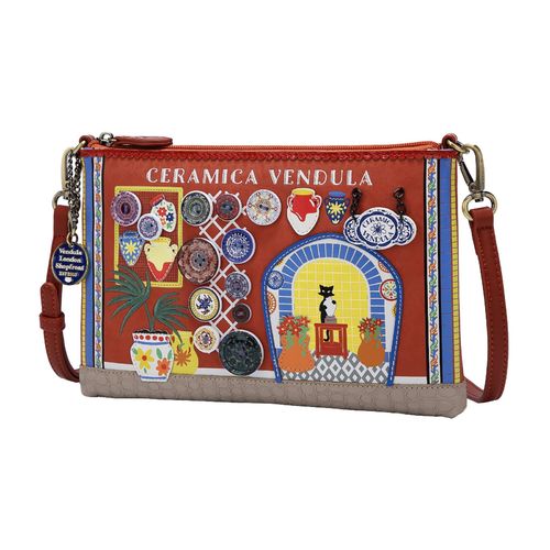 CERAMICA VENDULA POUCH BAG - BELLA Printed & embossed PU leather Dimensions 16.5 CM (H) * 26 CM
  (W) * 1.5 CM (D)