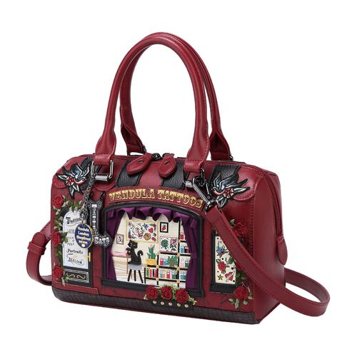 TATTO STUDIO SPEEDY BOWLER - SPEEDY BOWLER  Printed &
  embossed PU leather Dimensions 20 CM (H) * 24.5 CM (W) * 8 CM (D)