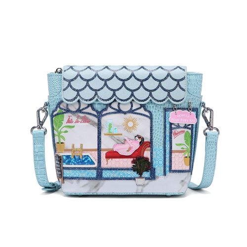 POSH PAWS SPA FLAP CROSSBODY - Printed & embossed PU leather