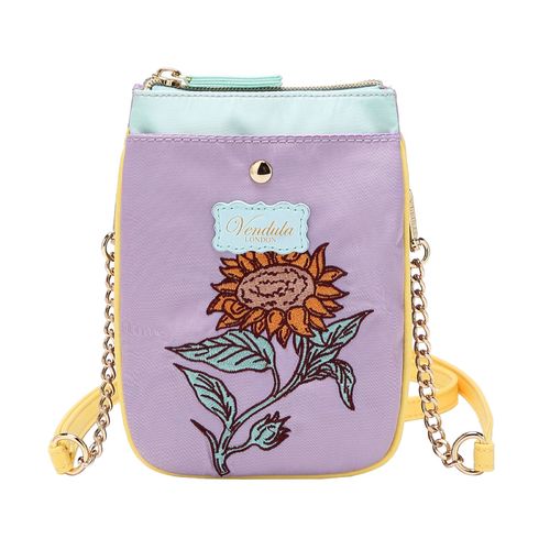 EASY GOING PHONE POUCH SUNFLOWER MOTIF - PHONE
  POUCH EMBROIDERED SHOWER PROOF MATERIAL 18CM (H) * 13.5 CM (W) * 2 CM (D)